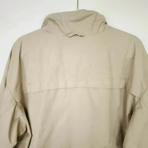 Columbia Full Zip Jacket Men's XL Beige Cream Pockets Windbreaker High Neck - Picture 8 of 12